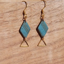 9- Losange bleu Triangle métal