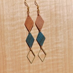 Losange triple bleu métal 1