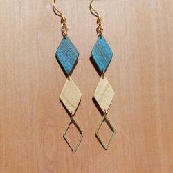 Losange triple bleu métal 2